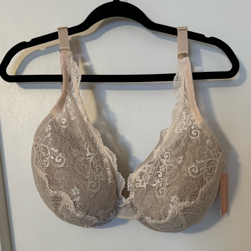 NWT ThirdLove lace contour plunge bra size 40E with removable pads